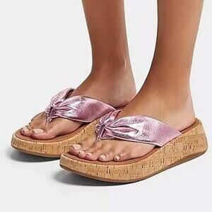 FitFlop F-Mode Leather Twist Sandals